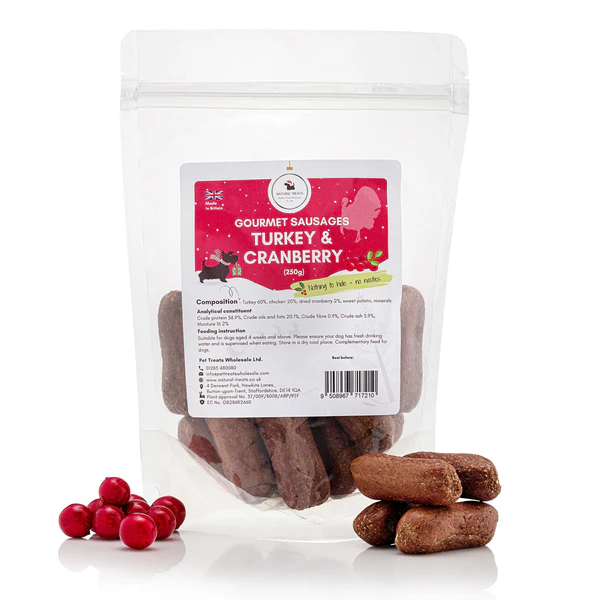 Turkey and Cranberry Gourmet Sausages ( 250g )